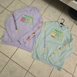 Nickelodeon Bikini Bottom Sweatshirts in Purple and Mint